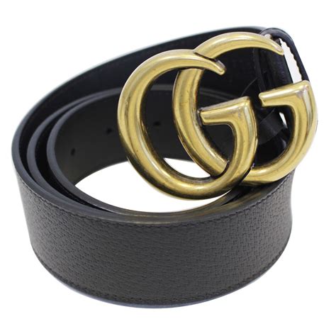 cintura gucci dupla face|Thin belt with Double G buckle in black leather .